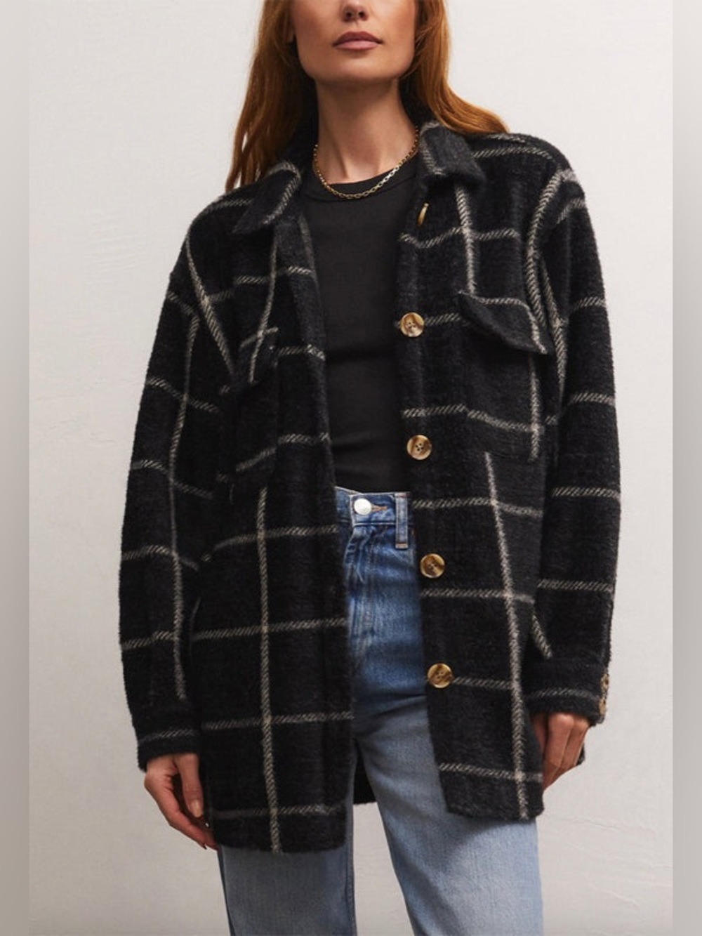 Z Supply Tucker Jacket Washed Black Size Small